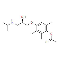 ChemSpider 2D Image | 4-[(2R)-2-Hydroxy-3-(isopropylamino)propoxy]-2,3,6-trimethylphenyl acetate | C17H27NO4