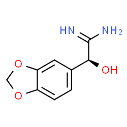 ChemSpider 2D Image | (2S)-2-(1,3-Benzodioxol-5-yl)-2-hydroxyethanimidamide | C9H10N2O3