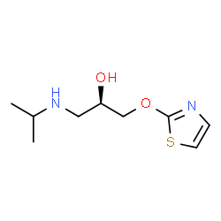 ChemSpider 2D Image | (2R)-1-(Isopropylamino)-3-(1,3-thiazol-2-yloxy)-2-propanol | C9H16N2O2S