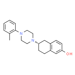 ChemSpider 2D Image | (6S)-6-[4-(2-Methylphenyl)-1-piperazinyl]-5,6,7,8-tetrahydro-2-naphthalenol | C21H26N2O