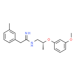 ChemSpider 2D Image | N-[(2R)-2-(3-Methoxyphenoxy)propyl]-2-(3-methylphenyl)ethanimidamide | C19H24N2O2