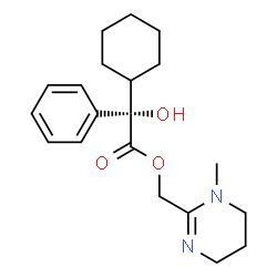 ChemSpider 2D Image | (1-Methyl-1,4,5,6-tetrahydro-2-pyrimidinyl)methyl (2S)-cyclohexyl(hydroxy)phenylacetate | C20H28N2O3