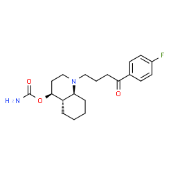 ChemSpider 2D Image | (4S,4aS,8aS)-1-[4-(4-Fluorophenyl)-4-oxobutyl]decahydro-4-quinolinyl carbamate | C20H27FN2O3