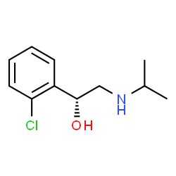 ChemSpider 2D Image | (1R)-1-(2-Chlorophenyl)-2-(isopropylamino)ethanol | C11H16ClNO