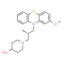 ChemSpider 2D Image | 1-[(2S)-3-(2-Methoxy-10H-phenothiazin-10-yl)-2-methylpropyl]-4-piperidinol | C22H28N2O2S