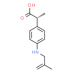 ChemSpider 2D Image | (2R)-2-{4-[(2-Methyl-2-propen-1-yl)amino]phenyl}propanoic acid | C13H17NO2