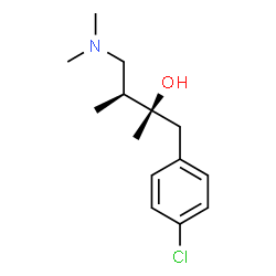 ChemSpider 2D Image | (2R,3S)-1-(4-Chlorophenyl)-4-(dimethylamino)-2,3-dimethyl-2-butanol | C14H22ClNO