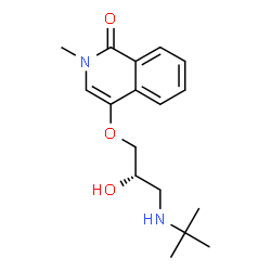 ChemSpider 2D Image | 4-{(2S)-2-Hydroxy-3-[(2-methyl-2-propanyl)amino]propoxy}-2-methyl-1(2H)-isoquinolinone | C17H24N2O3