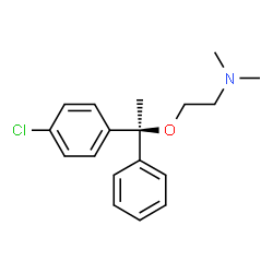 ChemSpider 2D Image | 2-[(1S)-1-(4-Chlorophenyl)-1-phenylethoxy]-N,N-dimethylethanamine | C18H22ClNO