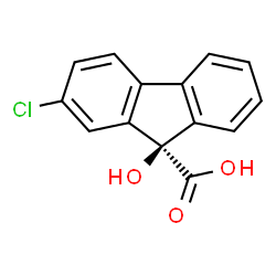 ChemSpider 2D Image | (9R)-2-Chloro-9-hydroxy-9H-fluorene-9-carboxylic acid | C14H9ClO3