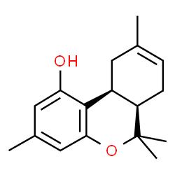 ChemSpider 2D Image | (6aR,10aS)-3,6,6,9-Tetramethyl-6a,7,10,10a-tetrahydro-6H-benzo[c]chromen-1-ol | C17H22O2