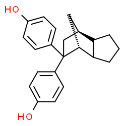 ChemSpider 2D Image | 4,4'-(1R,7R)-Tricyclo[5.2.1.0~2,6~]decane-8,8-diyldiphenol | C22H24O2