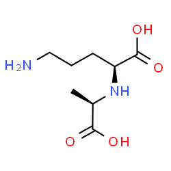 ChemSpider 2D Image | N~2~-[(1R)-1-Carboxyethyl]-L-ornithine | C8H16N2O4
