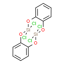 ChemSpider 2D Image | 6,6,13,13-Tetrachlorodibenzo[d,i][1,3,6,8,2,7]tetroxadisilecine | C12H8Cl4O4Si2