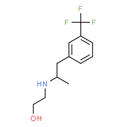 ChemSpider 2D Image | 2-({1-[3-(Trifluoromethyl)phenyl]-2-propanyl}amino)ethanol | C12H16F3NO