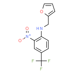 ChemSpider 2D Image | N-(2-Furylmethyl)-2-nitro-4-(trifluoromethyl)aniline | C12H9F3N2O3