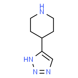 ChemSpider 2D Image | 4-(1H-1,2,3-Triazol-5-yl)piperidine | C7H12N4