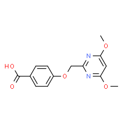 ChemSpider 2D Image | 4-(4,6-Dimethoxypyrimidin-2-yl)methoxybenzoic acid | C14H14N2O5