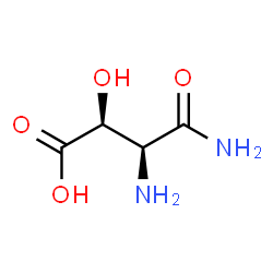ChemSpider 2D Image | (3S)-3-Hydroxy-L-alpha-asparagine | C4H8N2O4