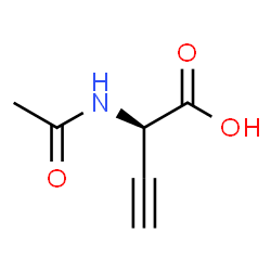ChemSpider 2D Image | (2R)-2-Acetamido-3-butynoic acid | C6H7NO3