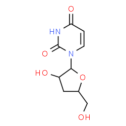 ChemSpider 2D Image | 1-(3-Deoxypentofuranosyl)-2,4(1H,3H)-pyrimidinedione | C9H12N2O5