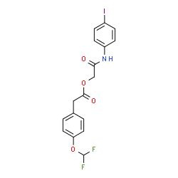 ChemSpider 2D Image | 2-[(4-Iodophenyl)amino]-2-oxoethyl [4-(difluoromethoxy)phenyl]acetate | C17H14F2INO4