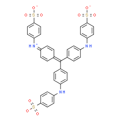 ChemSpider 2D Image | 4,4'-[({4-[(4-Sulfonatophenyl)iminio]-2,5-cyclohexadien-1-ylidene}methylene)bis(4,1-phenyleneimino)]dibenzenesulfonate | C37H27N3O9S3
