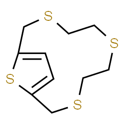 ChemSpider 2D Image | 3,6,9,14-tetrathiabicyclo(9.2.1)tetradeca-11,13-diene | C10H14S4