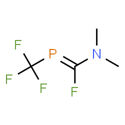 ChemSpider 2D Image | (Z)-Fluoro-N,N-dimethyl((trifluoromethyl)phosphinidene)methanamine | C4H6F4NP