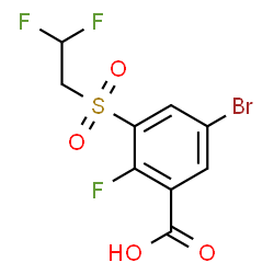 ChemSpider 2D Image | 5-Bromo-3-[(2,2-difluoroethyl)sulfonyl]-2-fluorobenzoic acid | C9H6BrF3O4S