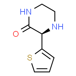 ChemSpider 2D Image | (3R)-3-(2-Thienyl)-2-piperazinone | C8H10N2OS
