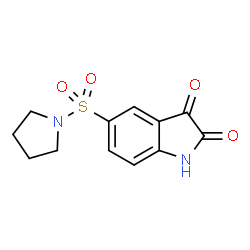 ChemSpider 2D Image | 5-(Pyrrolidin-1-ylsulfonyl)indoline-2,3-dione | C12H12N2O4S