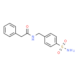ChemSpider 2D Image | 2-Phenyl-N-(4-sulfamoylbenzyl)acetamide | C15H16N2O3S