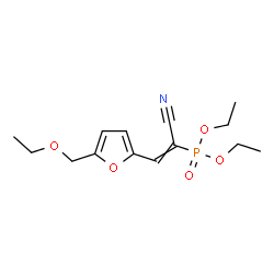 ChemSpider 2D Image | Diethyl {1-cyano-2-[5-(ethoxymethyl)-2-furyl]vinyl}phosphonate | C14H20NO5P