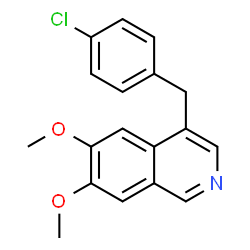 ChemSpider 2D Image | 4-(4-Chlorobenzyl)-6,7-dimethoxyisoquinoline | C18H16ClNO2