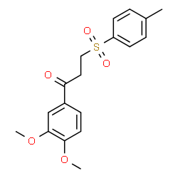 ChemSpider 2D Image | 1-(3,4-DIMETHOXYPHENYL)-3-((4-METHYLPHENYL)SULFONYL)-1-PROPANONE | C18H20O5S