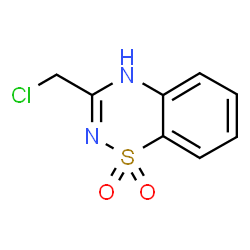 ChemSpider 2D Image | 3-(chloromethyl)-2H-1,2,4-benzothiadiazine-1,1-dione | C8H7ClN2O2S