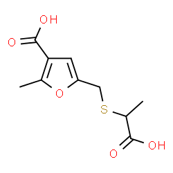 ChemSpider 2D Image | 5-{[(1-Carboxyethyl)sulfanyl]methyl}-2-methyl-3-furoic acid | C10H12O5S