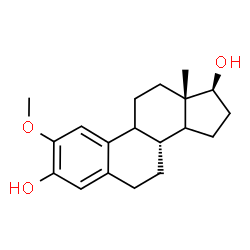 ChemSpider 2D Image | (9xi,14xi,17beta)-2-Methoxyestra-1(10),2,4-triene-3,17-diol | C19H26O3