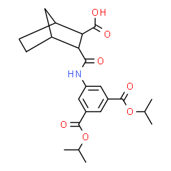 ChemSpider 2D Image | 3-{[3,5-bis(isopropoxycarbonyl)anilino]carbonyl}bicyclo[2.2.1]heptane-2-carboxylic acid | C23H29NO7