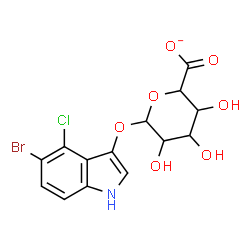ChemSpider 2D Image | 5-Bromo-4-chloro-1H-indol-3-yl hexopyranosiduronate | C14H12BrClNO7