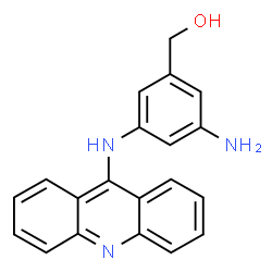 ChemSpider 2D Image | 3-(9-acridinylamino)-5-hydroxymethylaniline | C20H17N3O