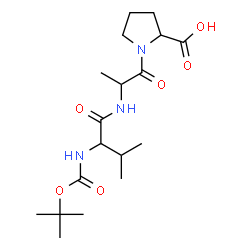 ChemSpider 2D Image | N-{[(2-Methyl-2-propanyl)oxy]carbonyl}valylalanylproline | C18H31N3O6