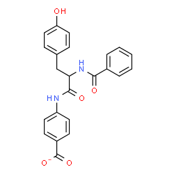 ChemSpider 2D Image | 4-[(N-Benzoyltyrosyl)amino]benzoate | C23H19N2O5