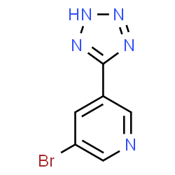 ChemSpider 2D Image | 5-(5-BROMO-3-PYRIDYL)-1H-TETRAZOLE | C6H4BrN5