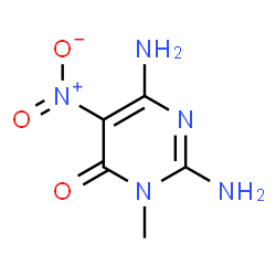 ChemSpider 2D Image | 2,6-Diamino-3-methyl-5-nitro-4(3H)-pyrimidinone | C5H7N5O3