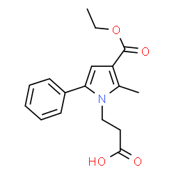 ChemSpider 2D Image | 3-[3-(ETHOXYCARBONYL)-2-METHYL-5-PHENYLPYRROL-1-YL]PROPANOIC ACID | C17H19NO4
