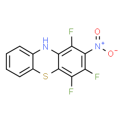 ChemSpider 2D Image | 1,3,4-trifluoro-2-nitrophenothiazine | C12H5F3N2O2S