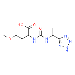 ChemSpider 2D Image | O-Methyl-N-{[1-(2H-tetrazol-5-yl)ethyl]carbamoyl}homoserine | C9H16N6O4