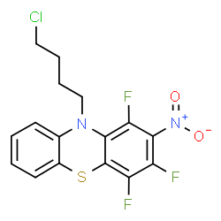 ChemSpider 2D Image | 10-(4-chlorobutyl)-1,3,4-trifluoro-2-nitrophenothiazine | C16H12ClF3N2O2S